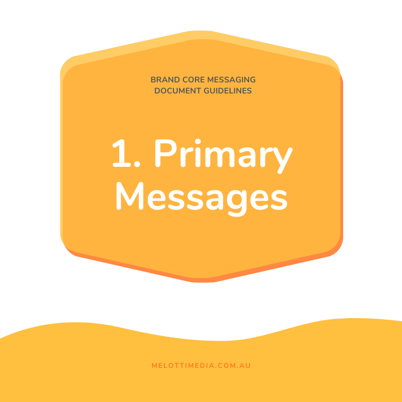 MM 1. Primary Messages